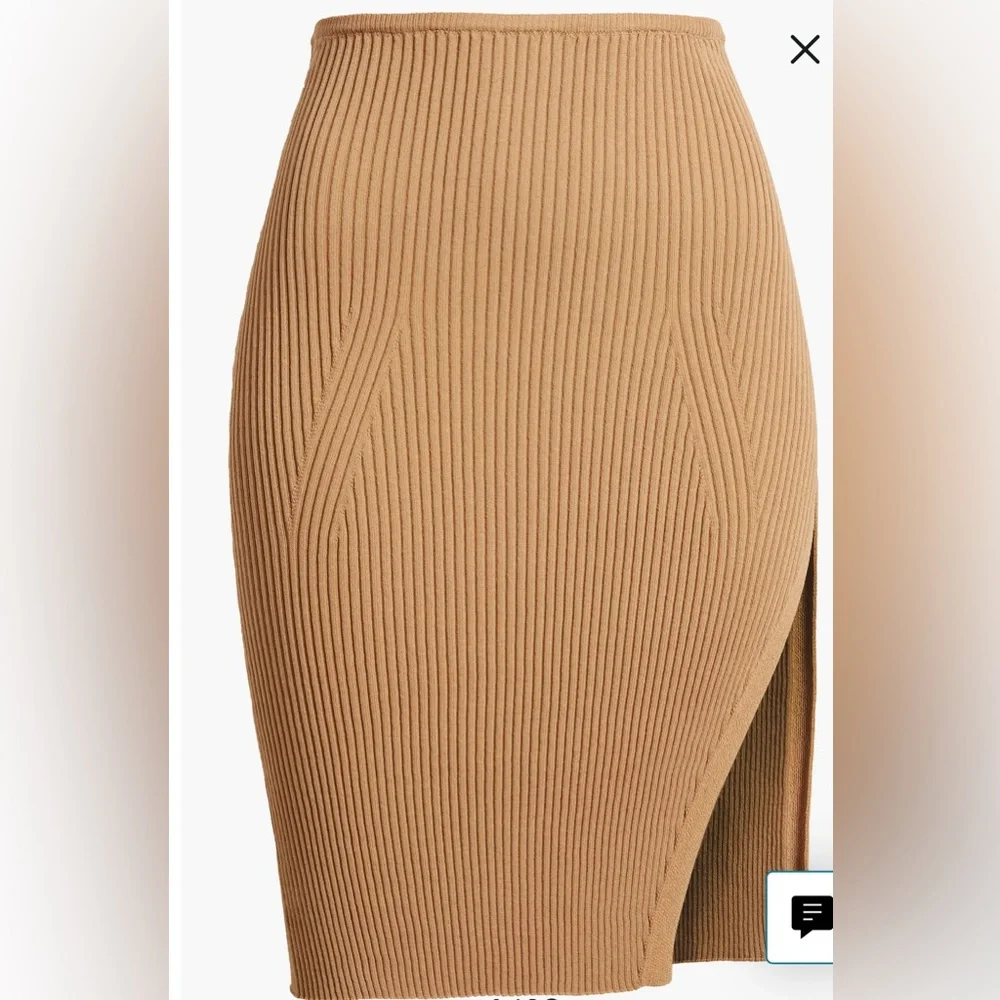 NWT [TopShop] Ribbed Sweater Strapless Convertible Top/Skirt in Camal Women’s S - Picture 7 of 13